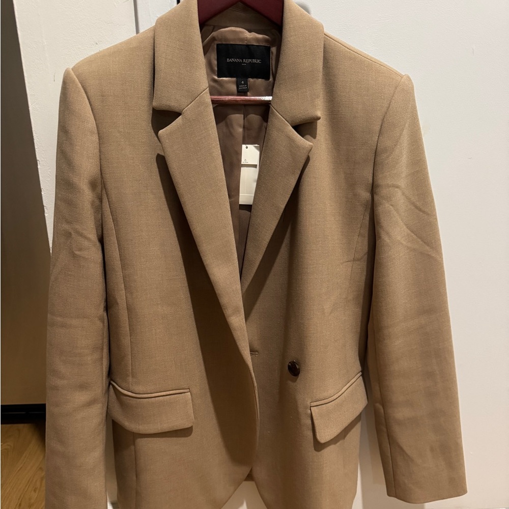 Banana Republic DOUBLE WEAVE ASYMMETRICAL BLAZER